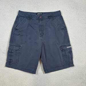 Billabong Cargo Shorts Men Sz 34 Blue Lightweight Baggy Y2K Beach Skate Grunge